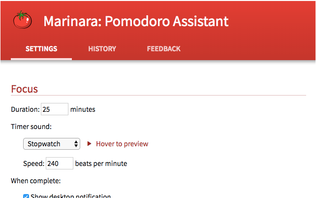 Marinara: Pomodoro® Assistant