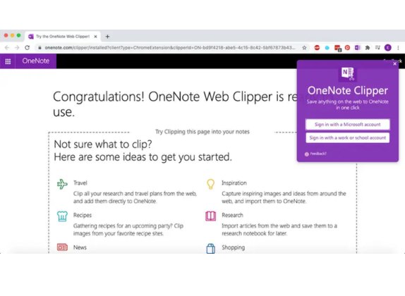 OneNote Web Clipper